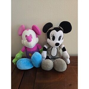 Mickey Mouse Lot Plush Disneyland Purple Neon Green Toy Halloween Minnie Black